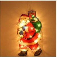 2Pcs Xmas Santa Led Window Light