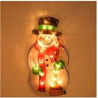 2Pcs Xmas Snowman Led Window Light