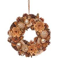 Christmas Golden Wreath Hanging Decor