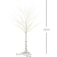 5Ft White Birch Tree Light W/ 96 Leds