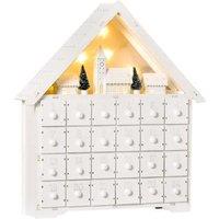 Light Up Wooden House Calendar