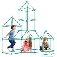 121 Piece STEM Kids Tent Building Kit - Creative Fort Construction Toy (Ages 3+)