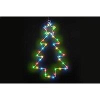 Battery-Operated Christmas Tree LED Window Lights - Colourful or Warm, 40 LEDs, Festive Twig Design