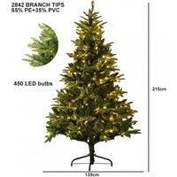 Prelit Artificial Christmas Tree - 2 Sizes, 2 Colours