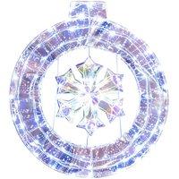 33In Illuminated Snowflake Wreath