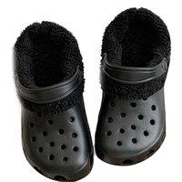 Unisex Black Designer Fleece Lined Fuzzy Shoes - Cosy Comfort for All Seasons