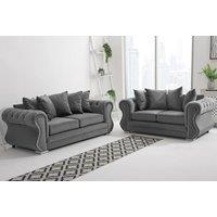 Falcon Velvet Scatterback Sofa Range - Armchair, 2-Seater, 3-Seater & 3+2 Set - Plush Velvet Sofas for Modern Living Rooms