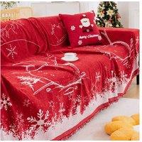 Chenille Christmas Sofa Cover Slipcover