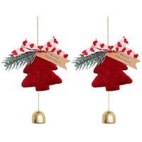 2Pcs Christmas Tree Toy With A Bell