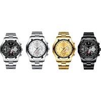 Men'S Waterproof Oversized Quartz Watch With Calendar - 4 Colours
