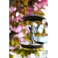Charming Resin Fairy Bird Feeder With Umbrella