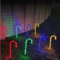 62Cm Candy Cane Set With 40 Leds