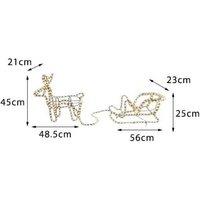 Santa On Sleigh Deer Size:48.5*21*46Cm