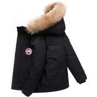 Unisex Red Unisex Hooded Down Parka Jacket - Waterproof, Windproof, Faux Fur Trim, 7 Colours