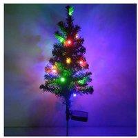 2Pcs Solar Xmas Tree Garden Stakes Light