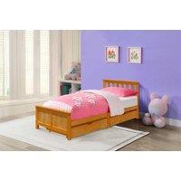 Elegant Wooden Bed Frame with Storage & Sturdy Base