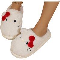 Hello Kitty Inspired Plush Cotton Slippers - 3 Sizes