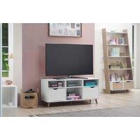 Contemporary White Bedroom Furniture Set - 2-Door Wardrobe, 2+2 Drawer Chest & Nightstand, Durable Storage Solution