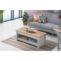 Light Grey Lift-Up Storage Coffee Table - Modern Bedroom Furniture, Compact Design