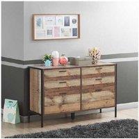 Industrial Rustic Oak Chest Of Drawers