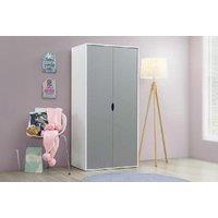 Modern 2-Door Wardrobe With Hanging Rail