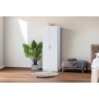 Modern 2-Door Wardrobe With Hanging Rail