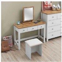 White Dressing Table & Stool Set
