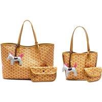 Women'S Goyard Inspired Tote Bag With Wallet - 2 Sizes & 6 Colours