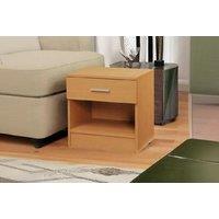 Stylish Bedside Nightstand With Open Storage
