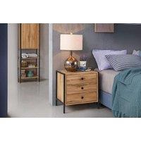 Elegant Bedside Lamp Table With Metal Frame