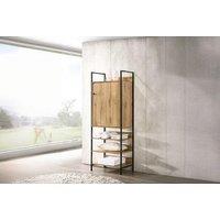 Charming Rustic Open Wardrobe With Stylish Shelves