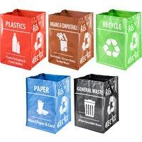Pack Of 5 Heavy-Duty Recycling Bags