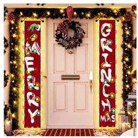 Christmas Door Banner With Led Light