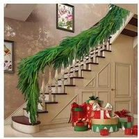Festive Faux Pine Rattan Greenery Garland