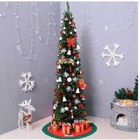 6Ft Pine Tree W/ Plastic Stand - Green