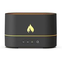 3-in-1 Colour Changing Flame Effect Air Purifier & Humidifier - Quiet Operation, 250ml Capacity, USB Rechargeable