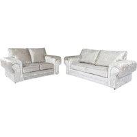 Verona Silver Crushed Velvet Sofa Set - Modern Velvet 2-Seater, 3-Seater & 3+2 Corner Options