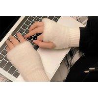 Unisex Mink Fleece Half-Finger Gloves - 5 Colours