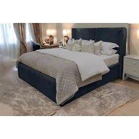 Black Velvet Storage Bed With Ottoman Options