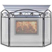 Elegant 3-Panel Foldable Fireplace Screen