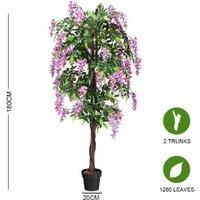 Vibrant Artificial Wisteria Tree - 180Cm