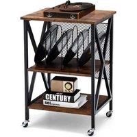 Elegant 3-Tier Sofa Side Table & Record Player Stand