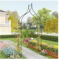Gothic-Style Metal Garden Arbor - Weather-Resistant Outdoor Dcor Archway