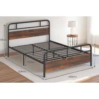 Elegant King Bed Frame - Industrial Design