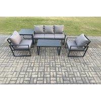 Modern Aluminium Outdoor Sofa Set with Coffee & Side Tables