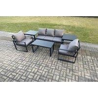 5-Seater Aluminium Garden Set Grey