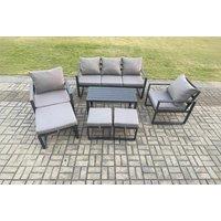 Modern Aluminium 8-Seater Garden Sofa Set with Coffee Table