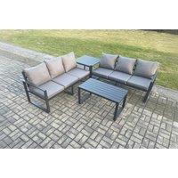Modern Aluminium Garden Sofa Set with Coffee & Side Table