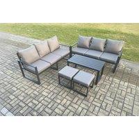 Aluminium Outdoor Sofa Set with Coffee Table & Footstools