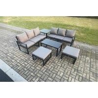 Modern Aluminium Garden Sofa Set - Weather-Resistant 4-Seater with Coffee Table
